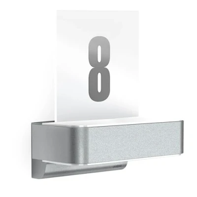 Image de STEiNEL Applique LED murale extérieur L 820 SC argent, détecteur de mouvement 160 iHF, numéro maison,commandé par application