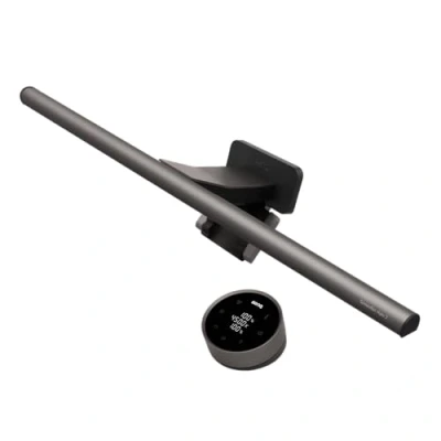 Image de BenQ ScreenBar Halo 2 Lampe LED pour écran PC avec télécommande sans fil Luminosité et température de couleur ajustables Éclairage reflets Design gain place Alimentation USB