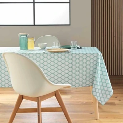 Image de Douceur d&#039;Intérieur Nappe Rectangle (145 x 240 cm) Davia Sauge, Polyester Imprimé