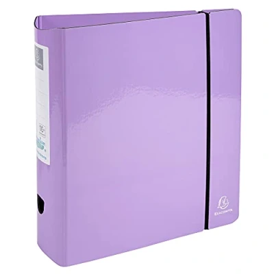 Image de EXACOMPTA Réf. 53768E 1 Classeur à levier gamme Aquarel dos arrondi 80 mm format extérieur 320x300 classer A4 couleur mauve