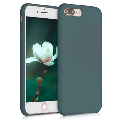 Image de kwmobile Housse Compatible avec Apple iPhone 7 Plus/iPhone 8 Plus Coque de téléphone Protection Souple en TPU Silicone Ardoise foncée