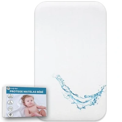 Image de Lovely Hippo Alèse Cododo 100% Imperméable Oeko Tex Protège Matelas Absorbant et Respirant pour Bébé sans Traitement (55 x 90 cm)