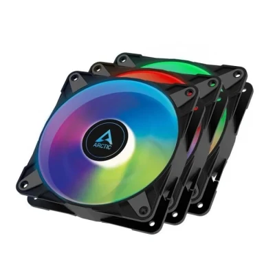 Image de ARCTIC P12 PWM PST A RGB 0dB Boitier PC Ventilateur 12 cm Noir, Blanc 3 pièce(s) Neuf