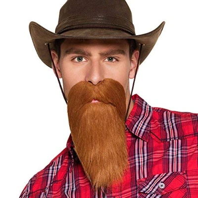 Image de Boland Barbe artificielle, accessoire, maquillage, moustache, accessoire pour carnaval, soirée déguisée, à thème, JGA, Halloween