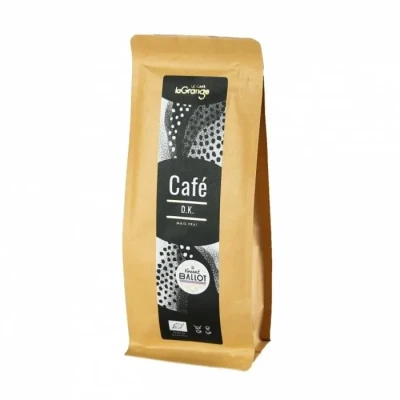 Image de Café en Grains Bio Décaféiné sans Solvant Torréfaction foncée 200g