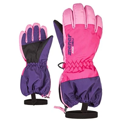 Image de Ziener LEVIO AS(R) MINIS Glove Gants de Ski/Sports d&#039;hiver Imperméables, Respirants. Mixte bébé, Violet foncé, 92 cm