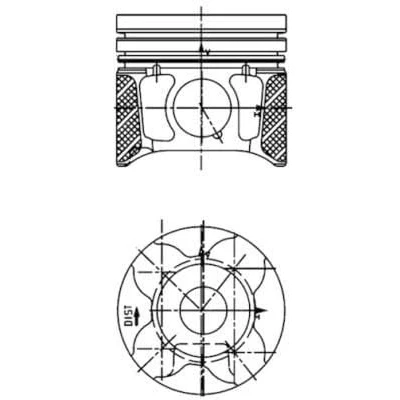 Image de KOLBENSCHMIDT 40179600 Piston 75 PEUGEOT: 207 3/5 portes, 307 SW, CITROËN: Berlingo II, C3 C4 I Grand Picasso, MINI: portes