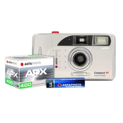 Image de AgfaPhoto Set Analog 603020 Appareil Photo Argentique Réutilisable Motorisé Pellicule et Pile Incluses Neuf