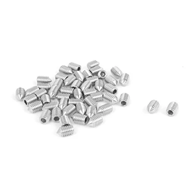 Image de sourcing map Vis Pointeau Conique pour Poignée de Porte Sans Tête Hexagonale M5x8mm Acier inoxydable 304 50pcs