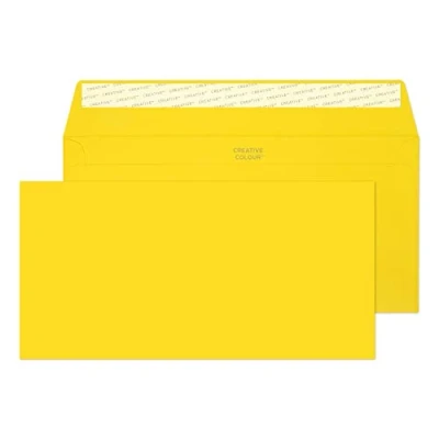 Image de Blake Creative Colour Boîte de 25 Enveloppes DL+ 114 x 229 mm 120 g Banane Jaune
