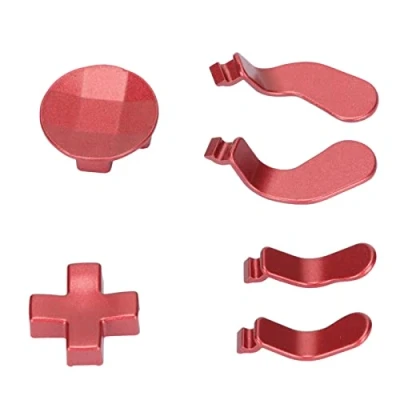 Image de pour Les Pièces de Rechange en Métal du Contrôleur One Elite Series 2, y Compris 4 Palettes Déclenchement et 2 Tampons D Interchangeables Acier Inoxydable.(Rouge)