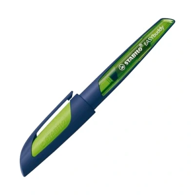 Image de stylo plume gaucher STABILO EASYbuddy ergonomique L spéciale Twilight Sky bleu nuit/citron vert
