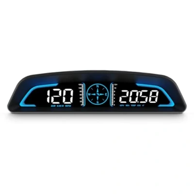 Image de AMROOLOO compteur de vitesse, réception du signal satellite, Affichage la vitesse et d&#039;autres fonctions, tête haute voiture, pour tous les véhicules