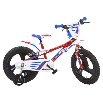 Image de Vélo Enfant Garçon 16 Pouces Freins sur Le Guidon Rouge Blanco Bleu Blanc loisir Asphalte
