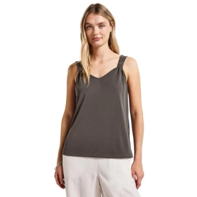 Image de Street One MIT Knoten Débardeur, Femme, Taille: 44, Braun