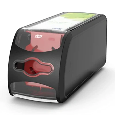 Image de Tork Distributeur de Serviettes Comptoir Xpressnap Fit 272901 N14 Destiné aux Restaurants Distribution Feuille à Feuille, Usage Unique, Noir