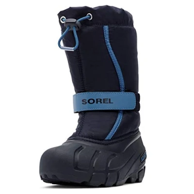 Image de Sorel Youth Flurry Unisex Bottes de neige pour enfants, Taille: 32, Collegiate navy/atmosphere Matière synthétique / textile