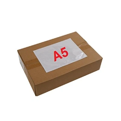 Image de Lot de 10 Pochette A5 porte documents adhésives transparente d&#039;Expédition autocollante pour petit colis 225 x 165 mm (A4 plié en 2 ) collante insertion des UGPAN3