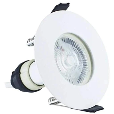 Image de Integral Evofire 70 mm Découpe résistant au feu rond Blanc + GU10 Holder Loop in Utilisiez bornier