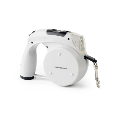 Image de Laisse pour chien rétractable InnovaGoods Leashic 6 en 1 Lumière LED Compartiments pratiques
