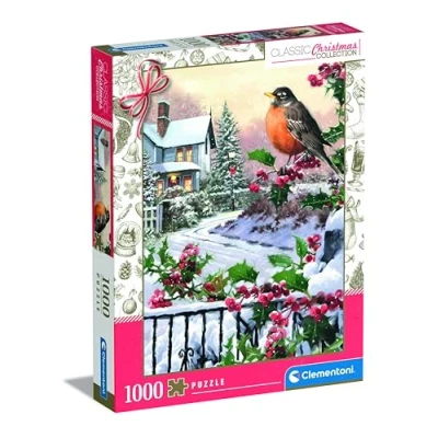 Image de Clementoni Puzzle Robin et Le Buisson de Houx 1000 pièces Designs Tendances, Une Impression Qualité Stimule Sens la Logique Motricité Fine Dès 14 Ans Fabriqué en Italie