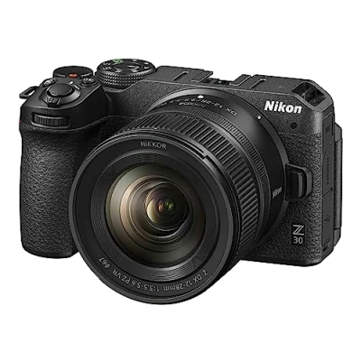 Image de Z 30 + NIKKOR DX 12 28 PZ, Appareil Photo Hybride capteur (20,9 MP, 4K UHD 30p ou Full HD 120p, Rafale 11 i/s, écran tactile orientable (câble USB de Type C fourni)