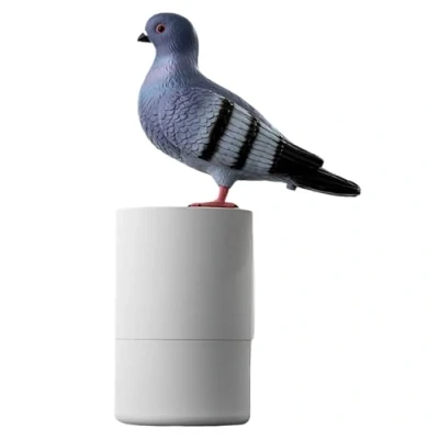 Image de HshDUti distributeur de savon automatique, 300 ml, alimenté par piles, en mousse, électrique Pigeon avec détecteur mouvement infrarouge pour cuisine et