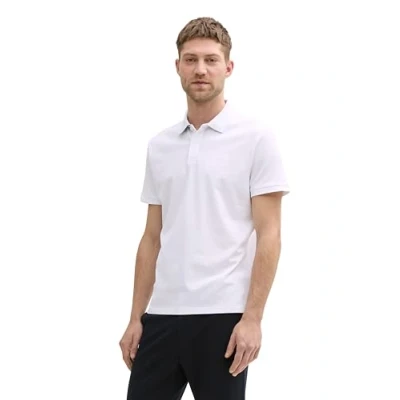 Image de TOM Tailor WITH Contrast Polo, Homme, Taille: Large, Lucid white