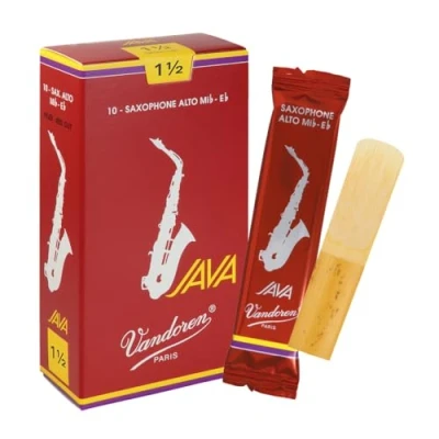 Image de Boite de 10 anches Vandoren série &quot;Java Rouge&quot; pour Saxophone Alto Force 1,5