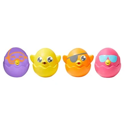 Image de TOMY Games E72818C Hide &amp; Squeak Bath Squirters Toomies Eggs, Multicoloured