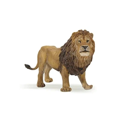 Image de Papo Figurine Animaux Lion, Souverain de la Savane, jouet pour Enfants, Voyage dans l&#039;Écosystème Africain, Roi des Savane dès 3 Ans