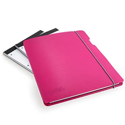 Image de Rapesco 1686 Dossier de Conférencier et 3 x Blocs Notes Recharge avec 160 Feuilles, A4, Fuchsia
