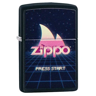 Image de ZIPPO Design de Jeu Noir Mat Image en Couleur Briquet tempête, Rechargeable, dans Une boîte Cadeau qualité