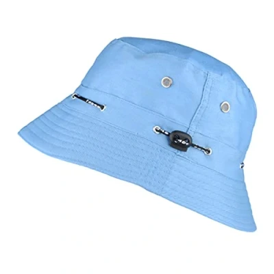 Image de TOUTACOO, Chapeau de Soleil, Forme bob, Bob d&#039;été, Toutes Saisons, réglable, uni Sport Mixte (Bleu Clair)