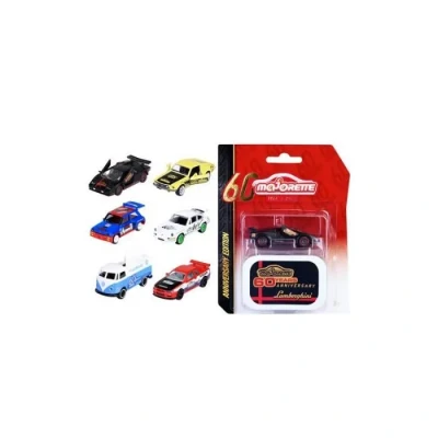Image de Majorette Voiture Miniature de l&#039;édition Deluxe Anniversaire 60 Ans, 1 Pièce sélection Aléatoire Entre 6 Voitures Jouet avec Impression sous Licence et boîte en tôle, 7,5 cm, à partir 3 Ans