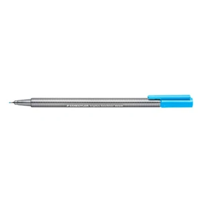 Image de Staedtler Triplus Fineliner 334 Feutre Pointe Superfine 0, 3 Mm Bleu Fluo
