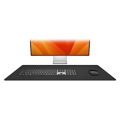 Image de Twelve South DeskPad Tapis de souris étendu en cuir durable, résistant aux déversements, surface traction la souris, taille optimale pour l&#039;utilisation l&#039;écran, noir