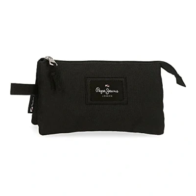 Image de Pepe Jeans Aris Trousse triple 22 x 12 5 cm, Noir , 22x12x5 cms,