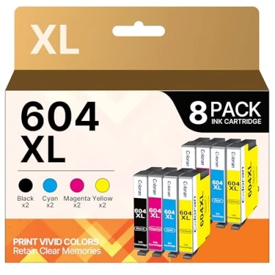 Image de Coloran 604XL Cartouches compatibles pour Epson 604 XL Multipack Expression Home XP 2200 2205 3200 3205 4200 4205 Workforce WF 2910 2930 2950 (2Noir 2Cyan 2Jaune 2Magenta)