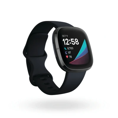 Image de Fitbit Sense 4,01 cm (1.58 ) AMOLED 40 mm Numérique Écran tactile Graphite Wifi GPS (satellite) Neuf