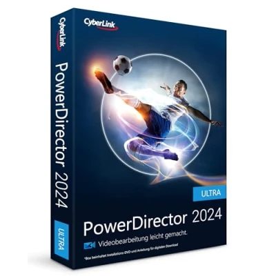 Image de CyberLink PowerDirector 2024 Ultra Benutzerfreundliches Videobearbeitungsprogramm für PC Greenscreen und tausenden Effekten Fotoshow Heimstudio Screen Recorder Windows 10/11 [Box]