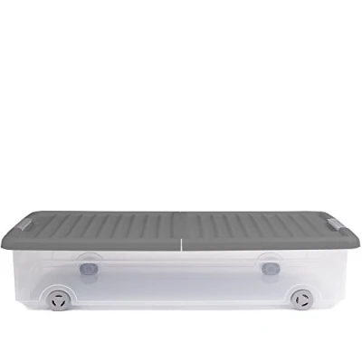 Image de Boîte de rangement dessous lit, Ondis24 Roller 35 W, Plastique, gris, 1