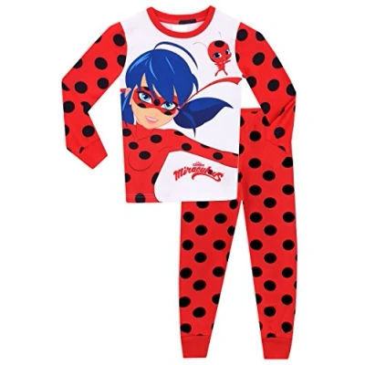 Image de Miraculous Pyjamas Pyjama Fille Ladybug Ensembles de Ajusté pour Enfants 4 5 Ans
