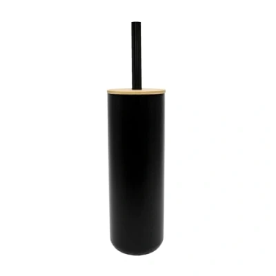 Image de douceur d&#039;intérieur, Brosse WC (Diamètre 9.1 x 37.2 cm) Smart Noir, Polystyrène et Bambou