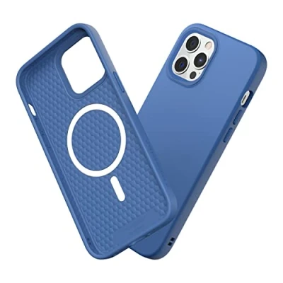 Image de RhinoShield Coque Compatible avec [iPhone 12/12 Pro] SolidSuit Magsafe Fine Technologie d&#039;absorption des Chocs et Finition Premium Mate Bleu Cobalt