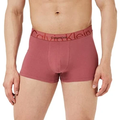 Image de Calvin Klein Boxer Homme Caleçon Coton Stretch, Rouge (Raspberry Blush), S