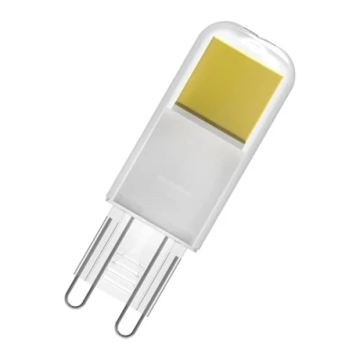 Image de OSRAM LED PIN Lampe aus klarfarbenem Glas, mit 2.6 W für 320 lm, warmweißes Licht 2700 K, multicolor, Retrofit Stecksockel G9, CRI 80, EEK E, 17 mm Durchmesser.