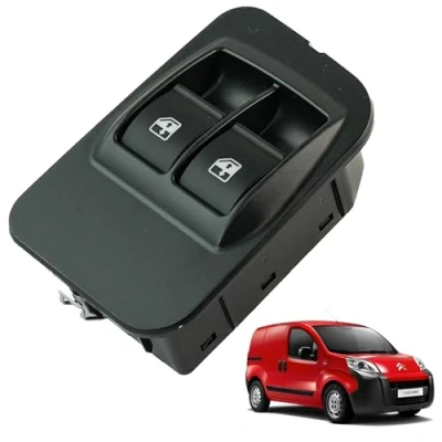 Image de Bouton leve vitre compatible pour Fiorino, Qubo, Bipper, Nemo (à partir de 2007) commande lève (conducteur) 6490G8 735461275