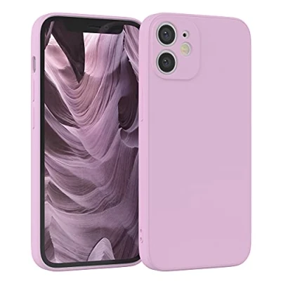 Image de EAZY CASE Coque de protection en silicone pour iPhone 12 Mini, violet, souple, résistante aux chocs, avec l&#039;appareil photo, fine et qualité supérieure, TPU, violet