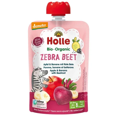 Image de Holle Zebra Beet Pomme &amp; banane avec betterave rouge